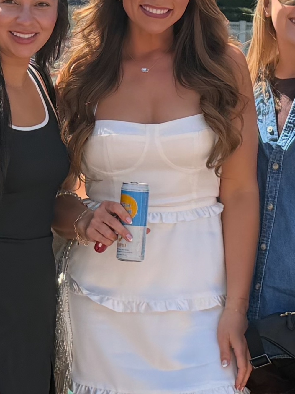 Show Me Your MuMu White Mini Ruffle Sundress - Picture 3 of 4